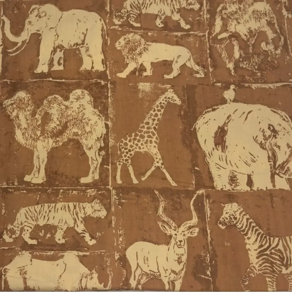 MARTEX Vintage 70s 80s Bakuba Animals by Bedford Stuyvesant Twin Sheet Set